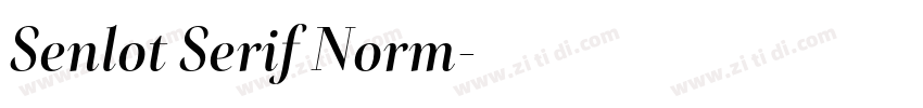 Senlot Serif Norm字体转换
